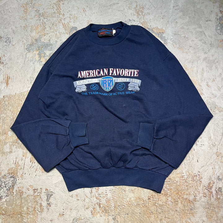 #4093 古着 Unknow/Crew neck Print Sweat/クルーネックプリントスウェット/企業系/サイズL相当