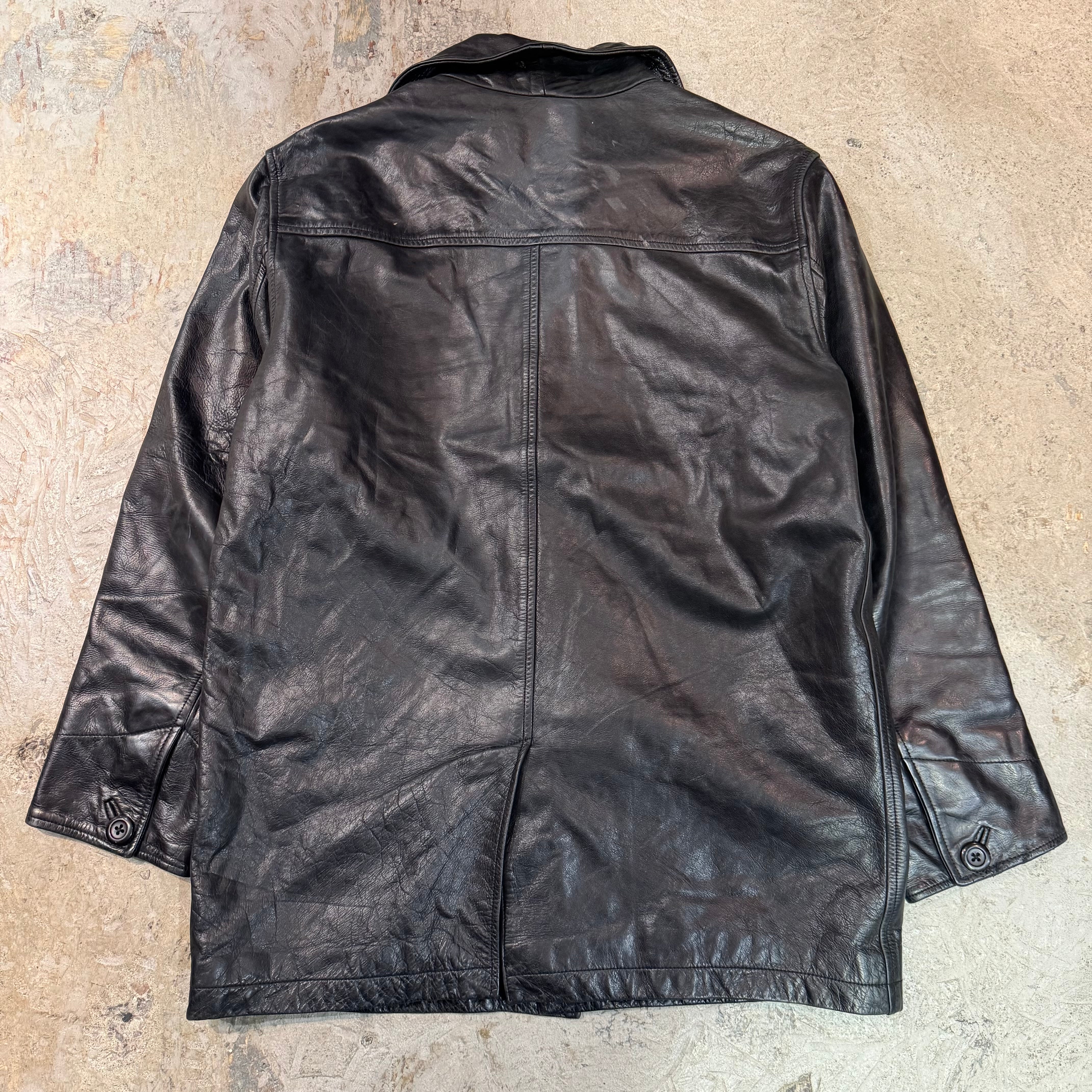 ギャップ　カーコート GAP（ギャップ） 90'S GAP Leather Car Coat BLACK/XL 90年代 レザー