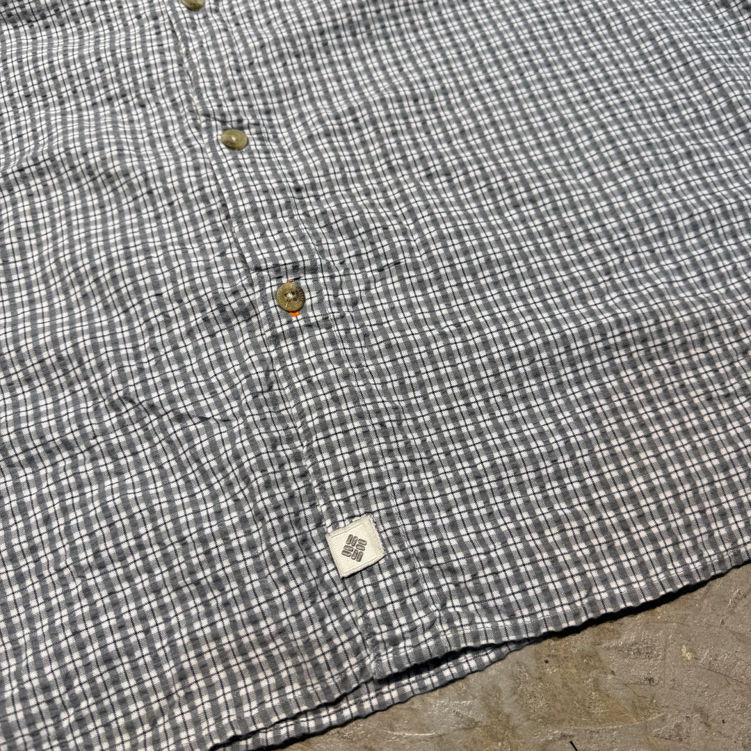 Used clothing Columbia/ Columbia/Button-down short sleeve shirt/Checked pattern/Size L