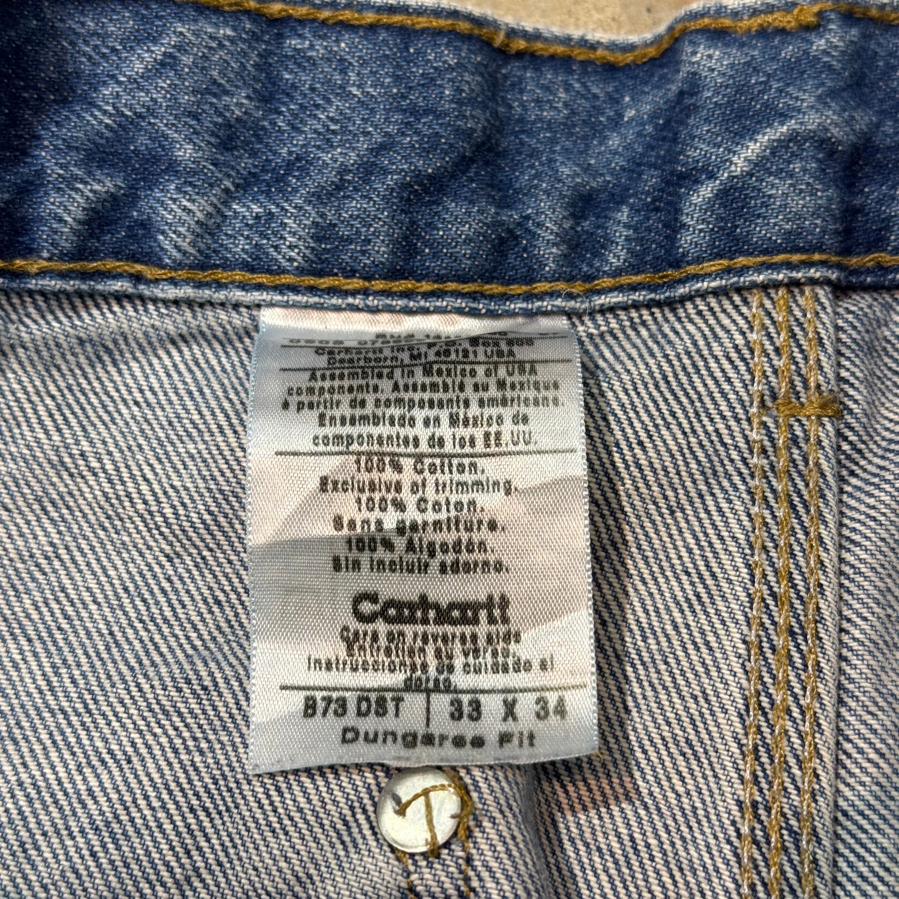 古着 Carhartt/ カーハート/ ダブルニーデニムペインターパンツ/ 実寸