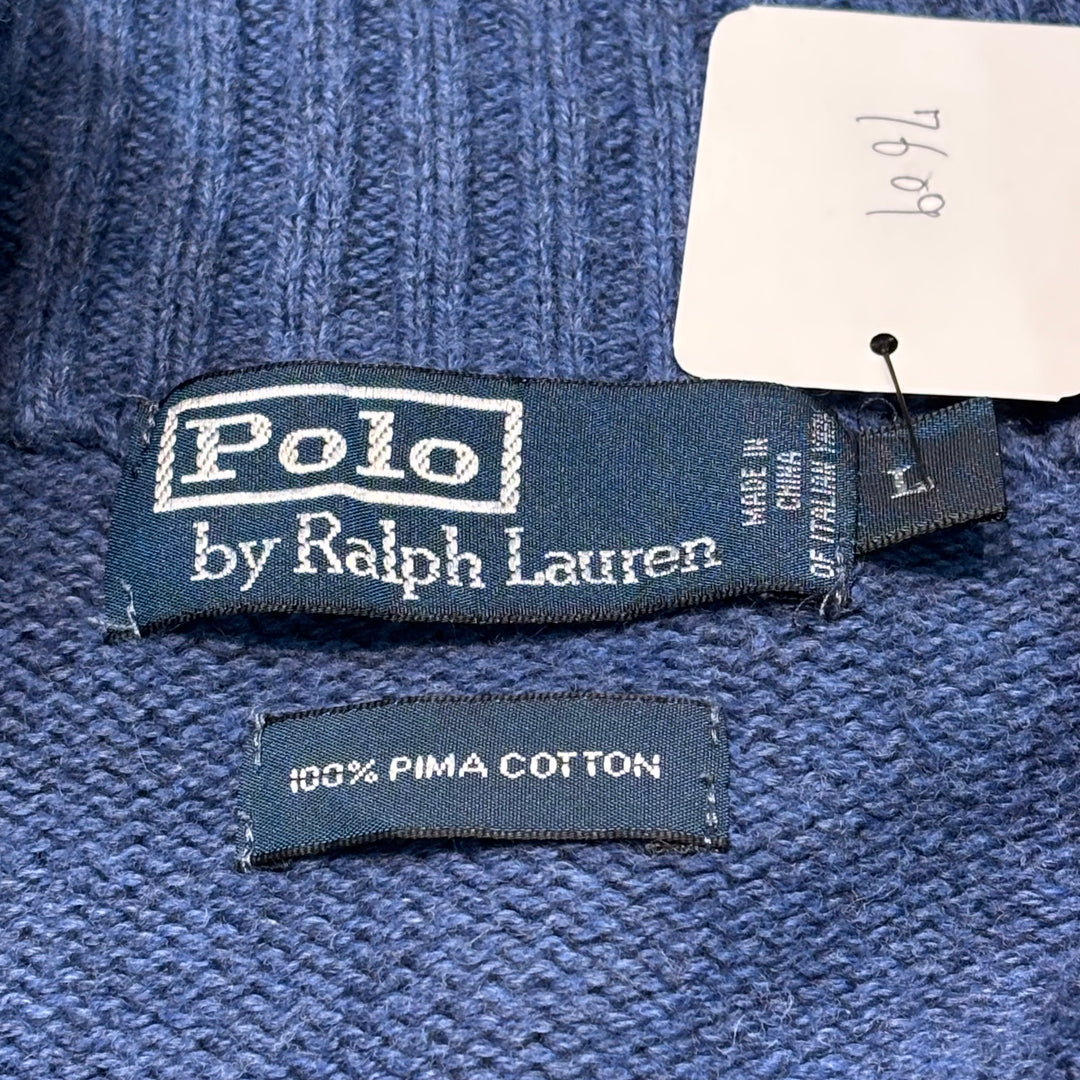 古着 POLO by Ralph Lauren/ ポロラルフローレン/ ハーフジップニットセーター/ サイズL