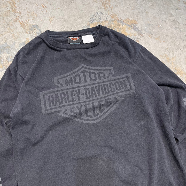 古着 Harley-Davidson/ハーレーダビッドソン/マサチューセッツ州ビレリカ/プリントロングTシャツ/サイズM