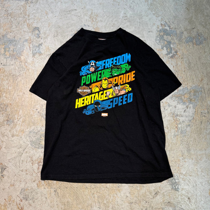 古着 Harley-Davidson/ハーレーダビッドソン/ プリントTシャツ/ MARVEL/ サイズL
