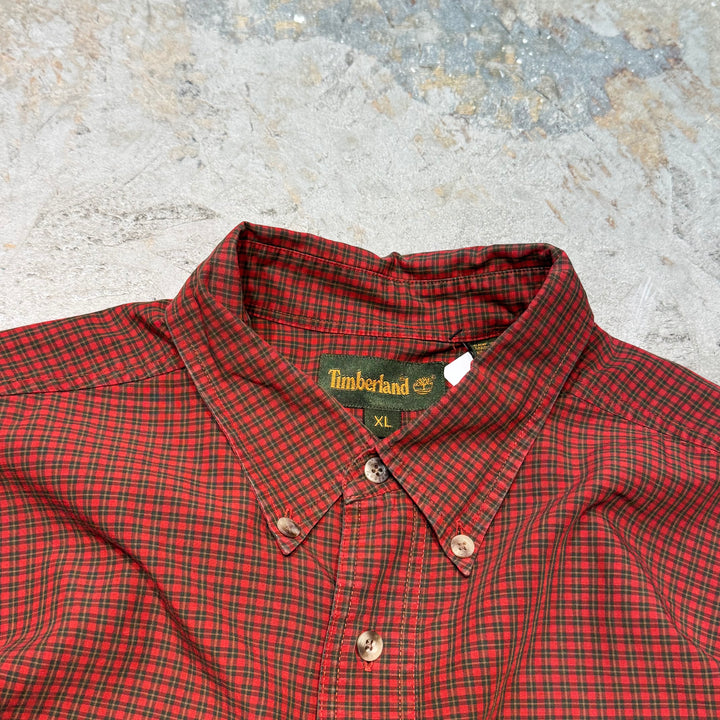 古着 TIMBERLAND/ ティンバーランド/  ボタンダウン長袖シャツ/ チェック柄/ サイズXL