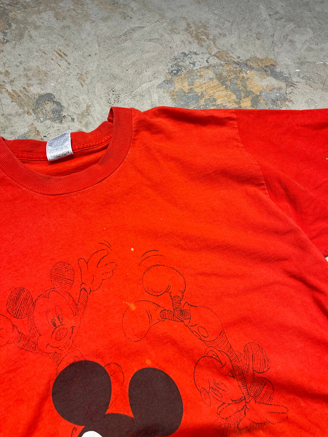 #MA151 古着 USA製 90's Disney/ディズニー/ ミッキーマウス / ヴィンテージ シングルステッチ プリントTシャツ/サイズL