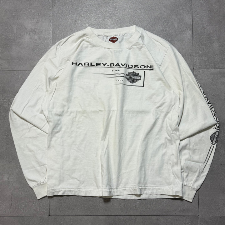 古着 USA製 00's Harley-Davidson/ハーレーダビッドソン/ ロングスリーブプリントTシャツ/サイズM