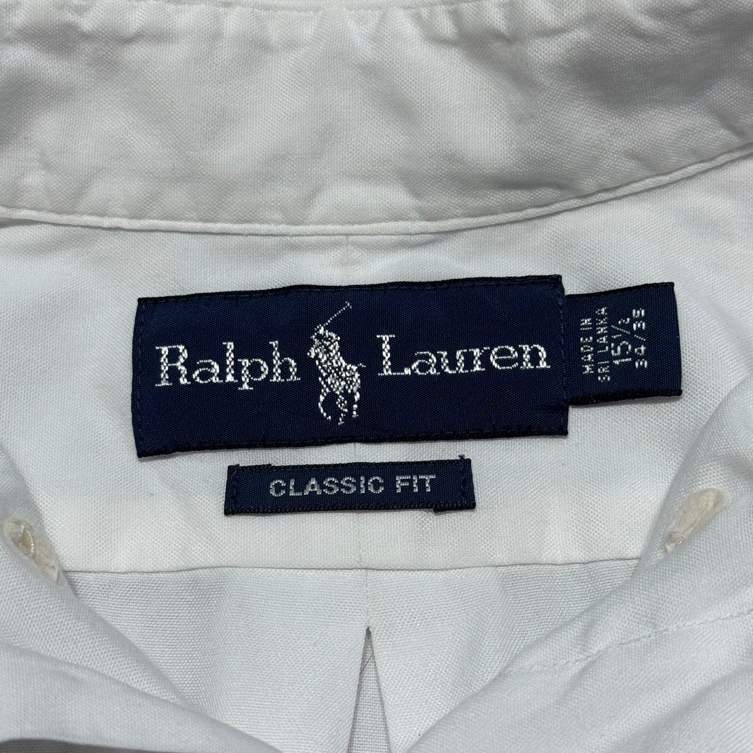 古着 POLO by Ralph Lauren/ ラルフ ローレン/ ボタンダウン長袖シャツ/ 無地/ サイズM
