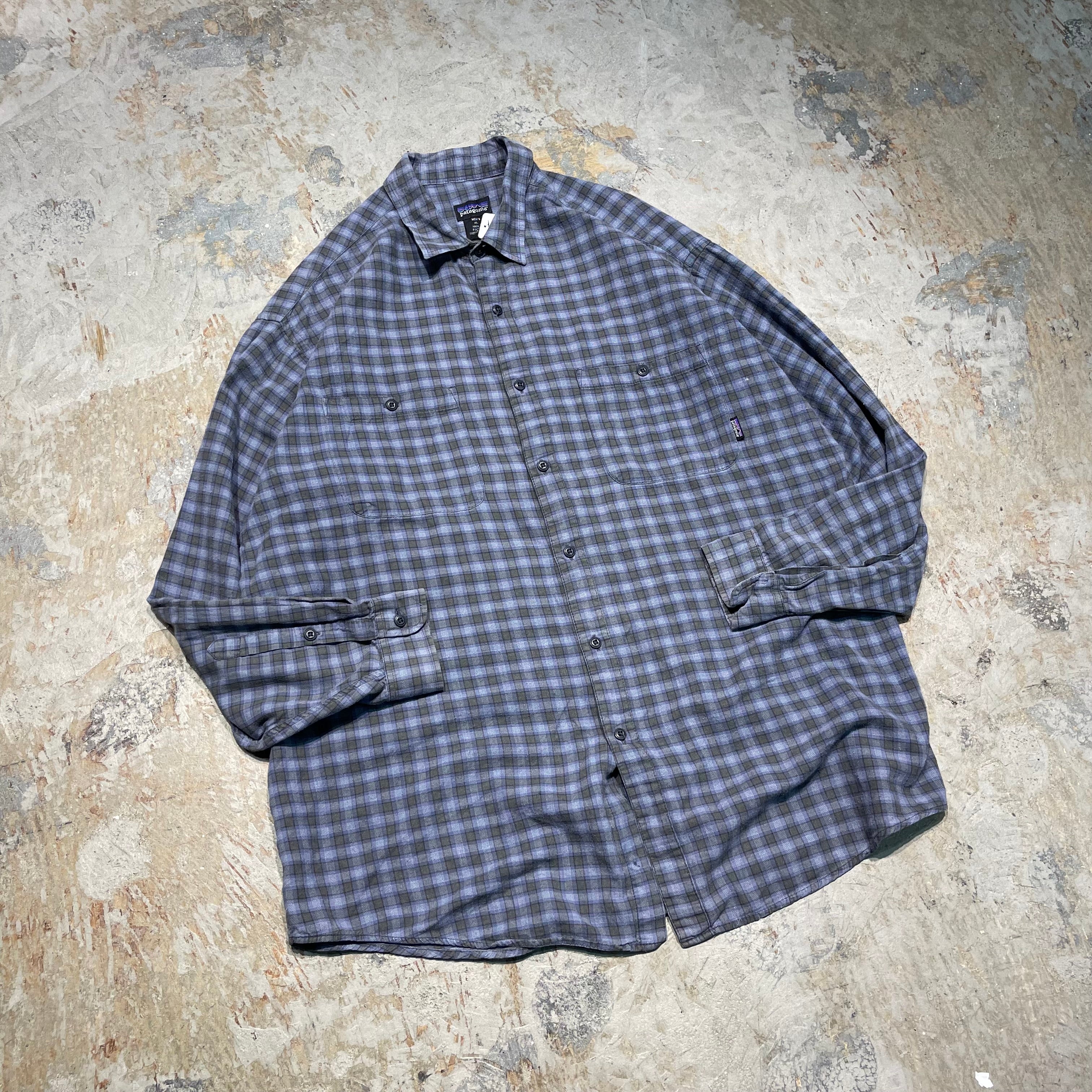 田*中様 Patagonia チェック柄ウールジャケット Lサイズ 4327 Patagonia/パタゴニア/ L/S Regular Collar Double Pocket