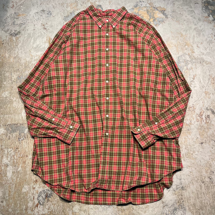 #4417 古着 Ralph Lauren/ラルフローレン/Long Sleeve Button Down Shirt/長袖ボタンダウンシャツ/チェック柄/CLASSIC FIT/サイズ3XB