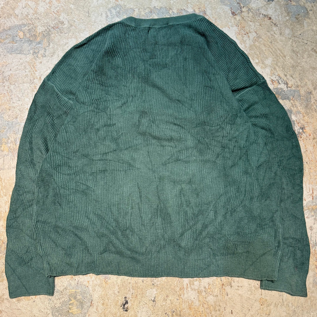 古着 90's~ Eddie Bauer/ エディーバウアー/ クルーネックニットセーター/ Vガゼット/ サイズL