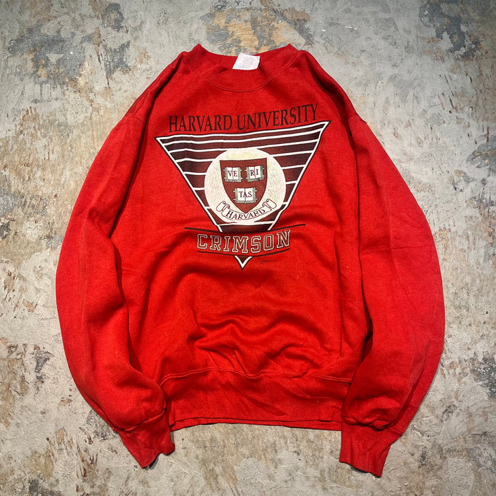 #3839 古着Unknow/crew neck sweat/ クルーネックスウェット /Harvard university/MADE IN U.S.A/サイズXL