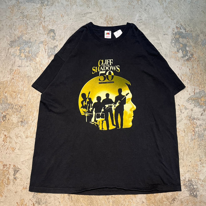 古着 FRUIT OF THE LOOM/ フルーツオブザルーム/ CLIFF&THE SHADOWS/ クリフ＆ザ・シャドウズ/ アーティストTシャツ/ 50周年記念/ サイズXXL