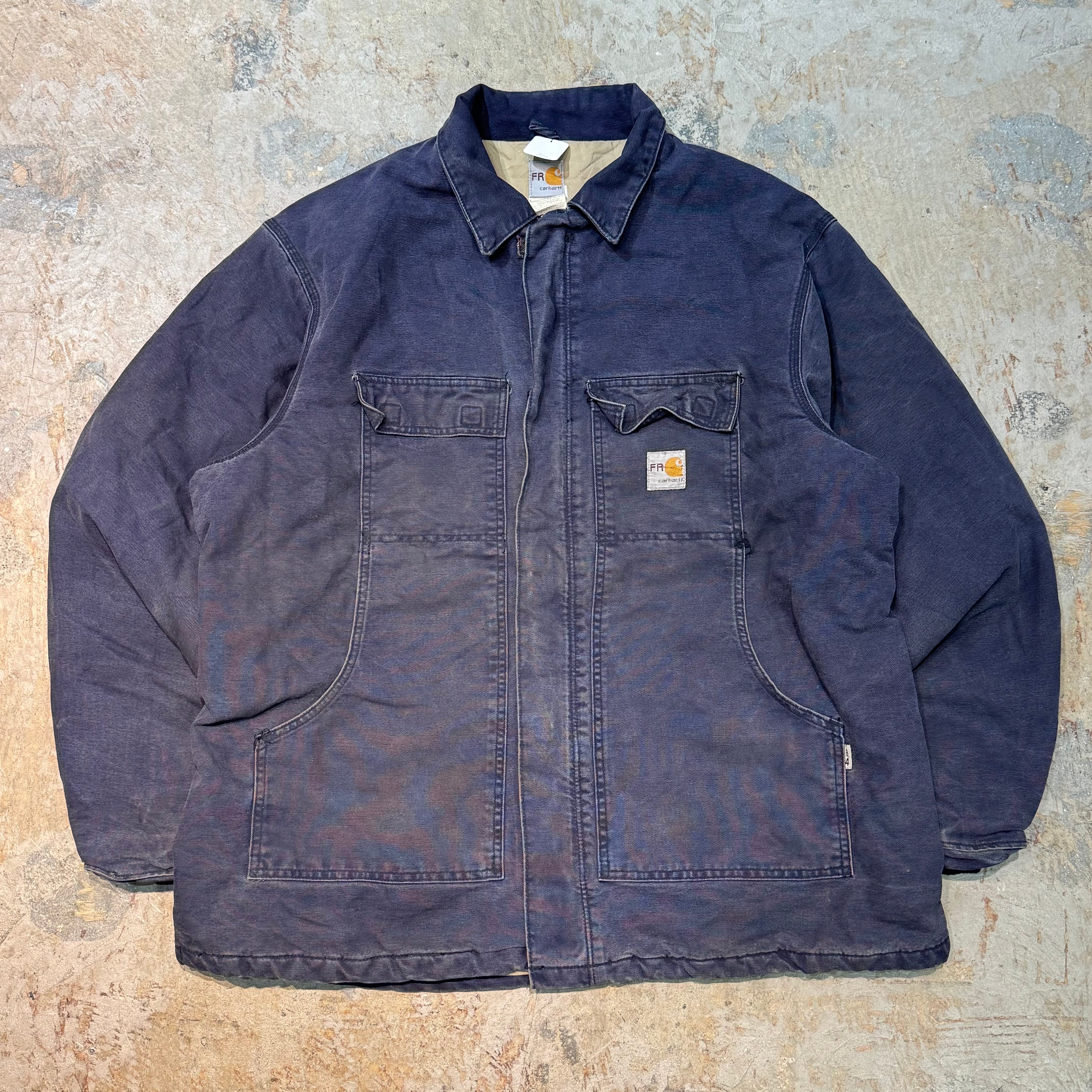 【カーハート】トラディショナルコート　XL グレー　裏キルティング ダック地 i 古着 Carhartt/ カーハート/ トラディショナルコート/ ダック地