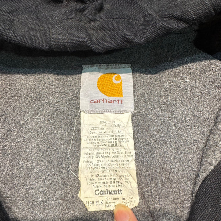 古着 Carhartt/ カーハート/ アクティブジャケット/ ダック地/ 裏地ブランケット/企業ロゴ/ サイズM