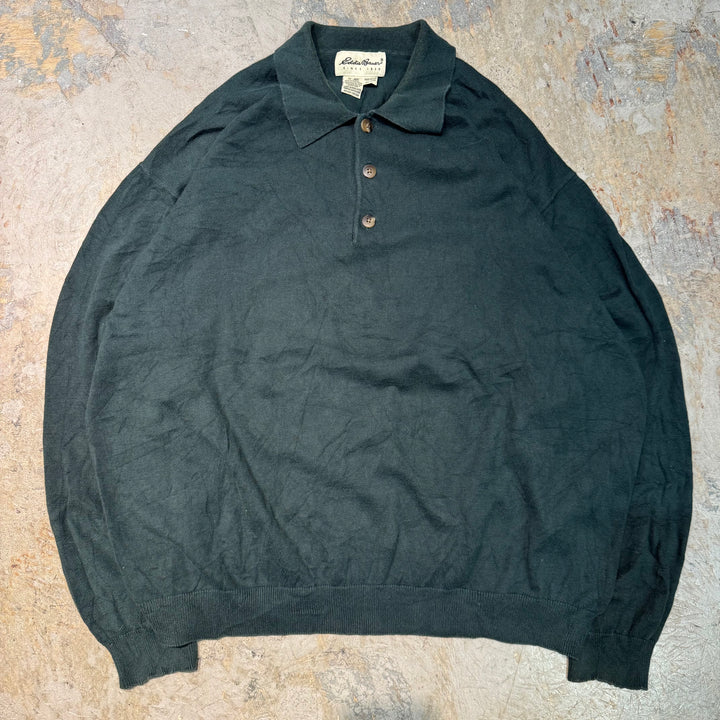 古着 Eddie Bauer/ エディーバウアー/ ハーフボタンニットセーター/ サイズXL