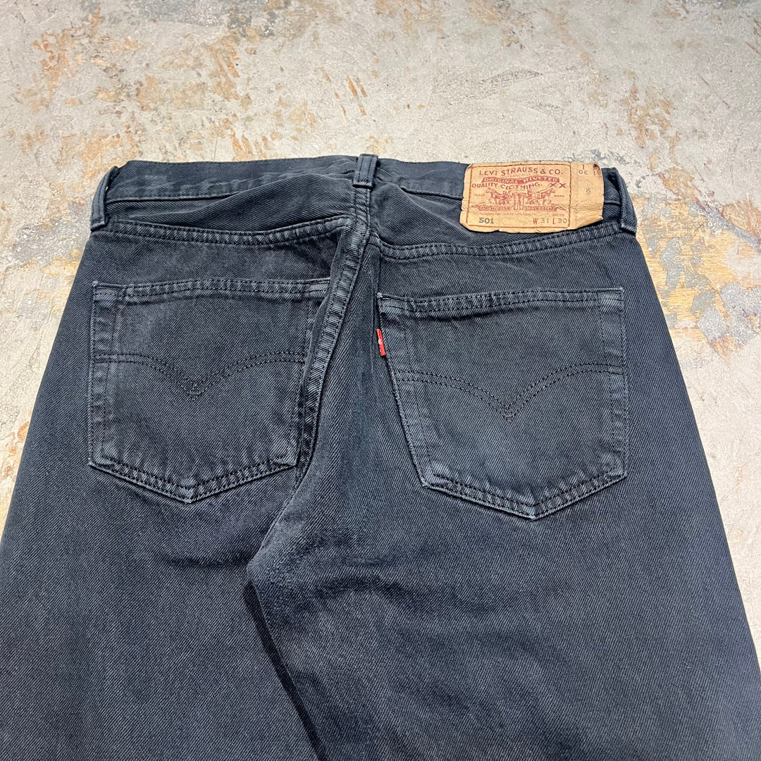 #4435 古着 Levi's/リーバイス/Black Denim Pants/ブラックデニムパンツ/501/MADE IN TURKY/サイズ31×30