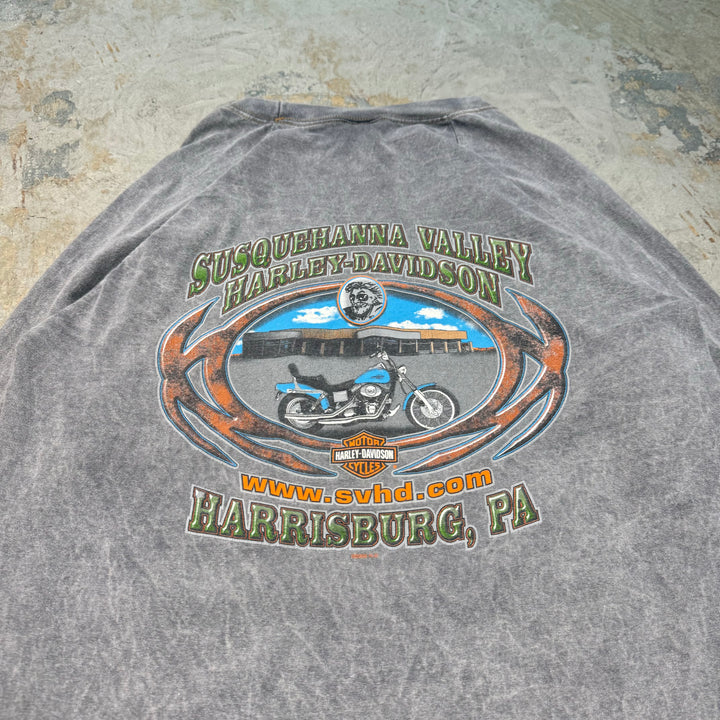 Used clothing Made in USA Harley-Davidson/Harley-Davidson/ Printed long sleeve T-shirt/ Size M