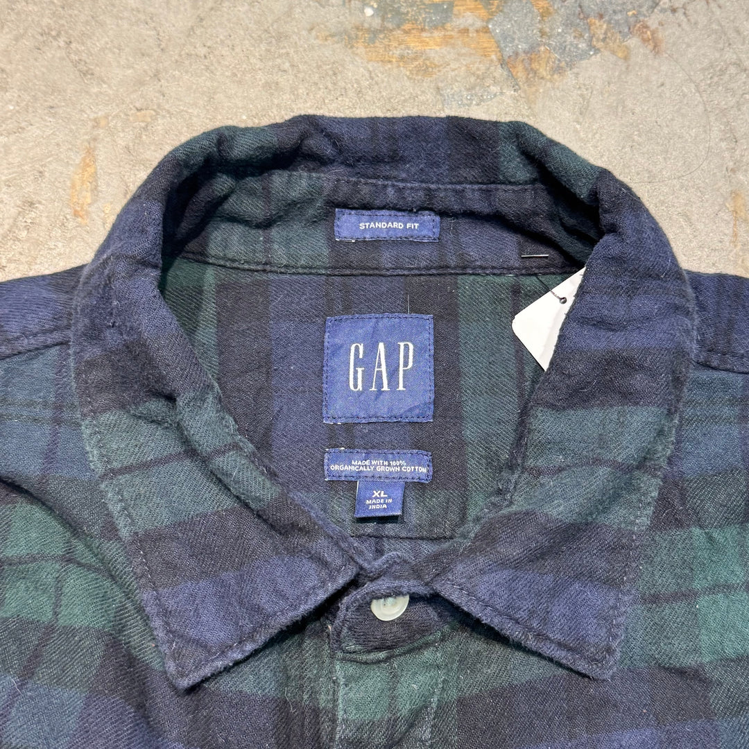 古着 GAP/ ギャップ/ フランネルシャツ/ チェック柄/ リメイク/ サイズXL