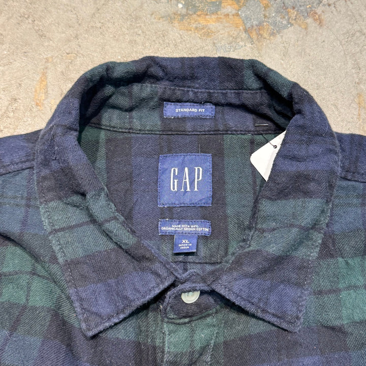 古着 GAP/ ギャップ/ フランネルシャツ/ チェック柄/ リメイク/ サイズXL