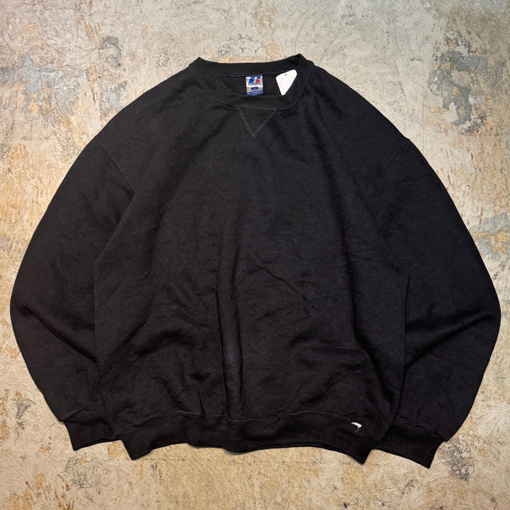 古着 RUSSELL ATHLETIC/ ラッセルアスレチック/ ブランククルーネックスウェット/ 無地/ 前Vガゼット/ サイズL