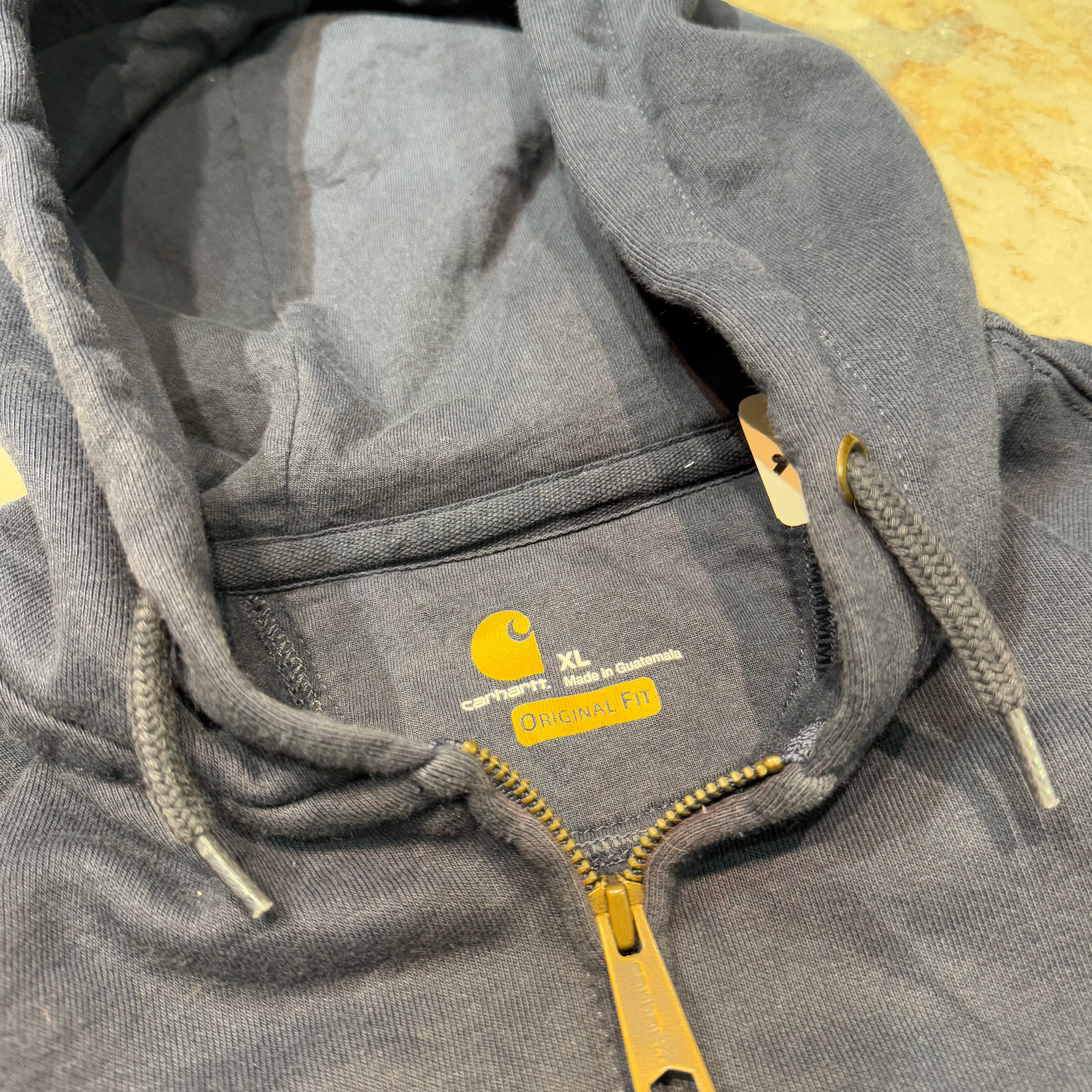 古着 Carhartt/ カーハート/ ジップアップパーカー/ 企業ロゴ
