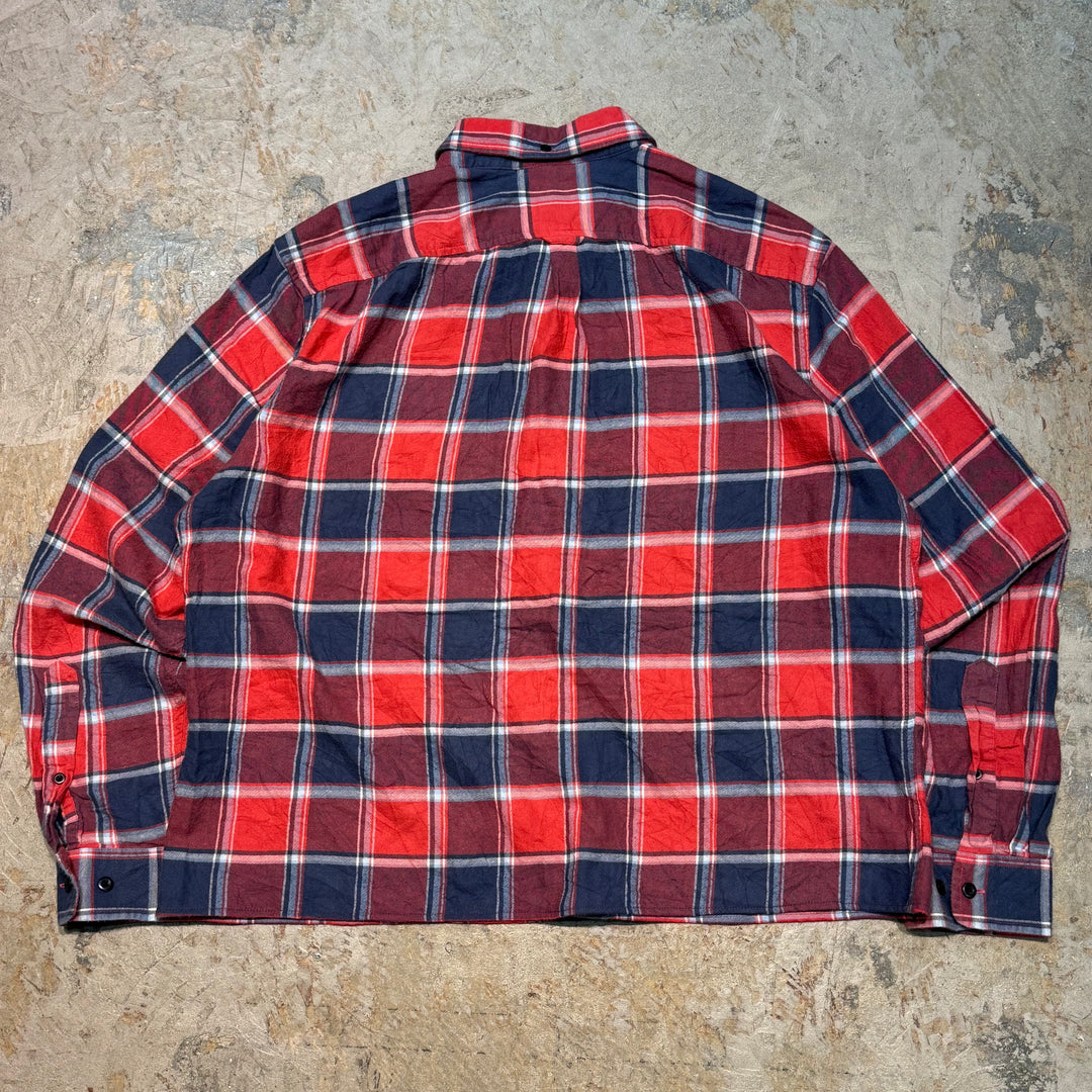 古着 L.L.Bean/ エルエルビーン/ フランネルシャツ/ チェック柄/ リメイク/ サイズL