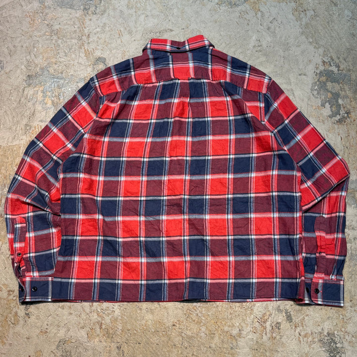 古着 L.L.Bean/ エルエルビーン/ フランネルシャツ/ チェック柄/ リメイク/ サイズL