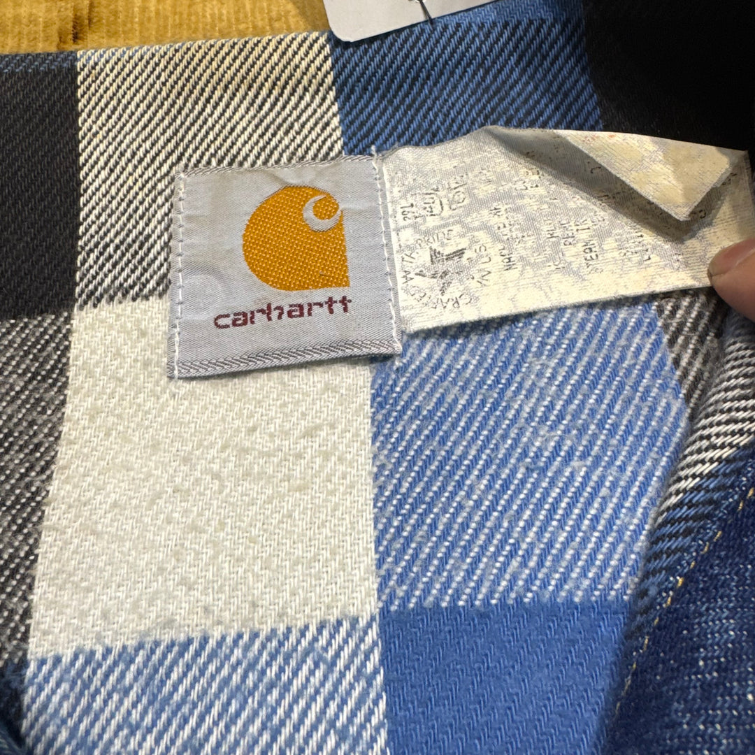 古着 USA製 98's carhartt/カーハート/デニムジャケット/Gジャン/襟コーデュロイ/サイズM相当