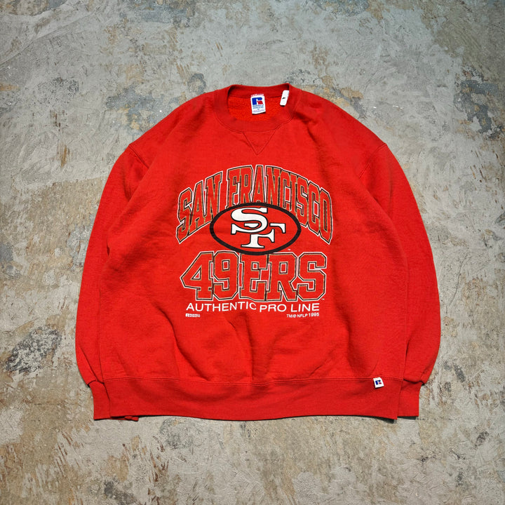 古着 90's /USA製 / RUSSELL /ラッセル / サンフランシスコ 49ERS / NFL/クルーネックスウェット /サイズXL