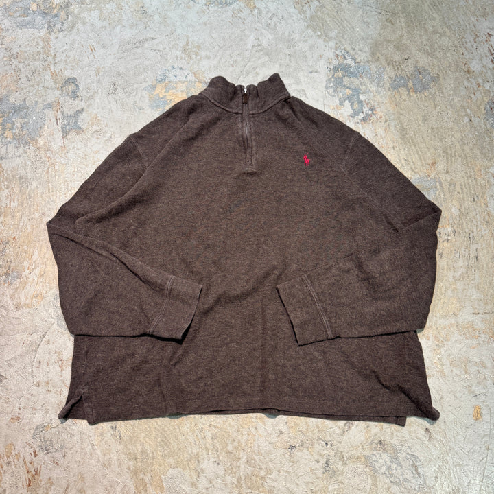 古着 POLO by Ralph Lauren/ ポロ バイ ラルフローレン/ ハーフジップニットセーター/ サイズXL
