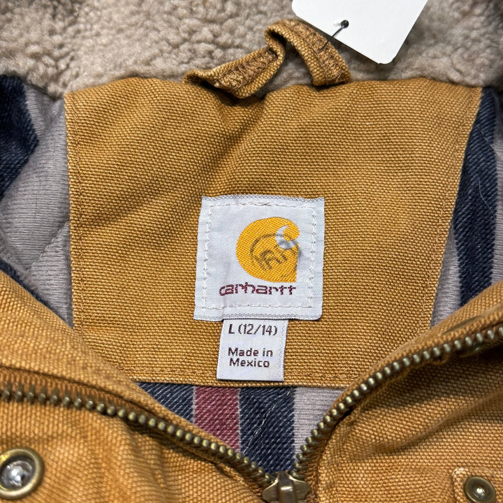중고 의류 Carhartt/ Carhartt/ Wesley 코트/ 오리 직물/ 퀼트 안감/ 여성/ 크기 L