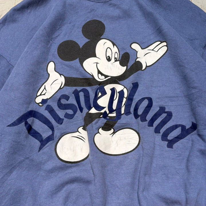 古着USA製 90's Disney/ ディズニー/クルーネックスウェット/ Disney land/ サイズXL相当