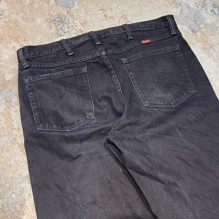 #4272 古着 RUSTLER/ラスラー/Black Denim Pants/ブラックデニムパンツ/サイズ36×30