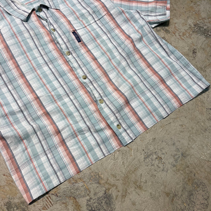 중고 의류 Columbia/ Columbia/ Short Sleeve Shirt/ Checkered Pattern/ Remake/ Size M