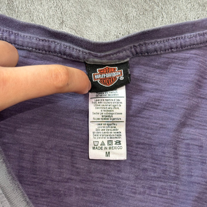 古着 Harley-Davidson ハーレーダビッドソン プリントTシャツ レディース Y2K Vネック サイズM