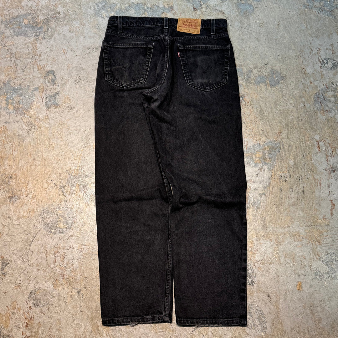 二手衣USA制98's Levi's /李维斯/黑色牛仔裤/ 550/实际尺寸32×29