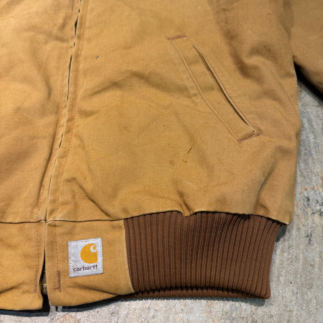 중고 의류 Carhartt/ Santa Fe 재킷/ 오리 직물/ 퀼트 라이닝/ 코듀로이 칼라/ 크기에 해당