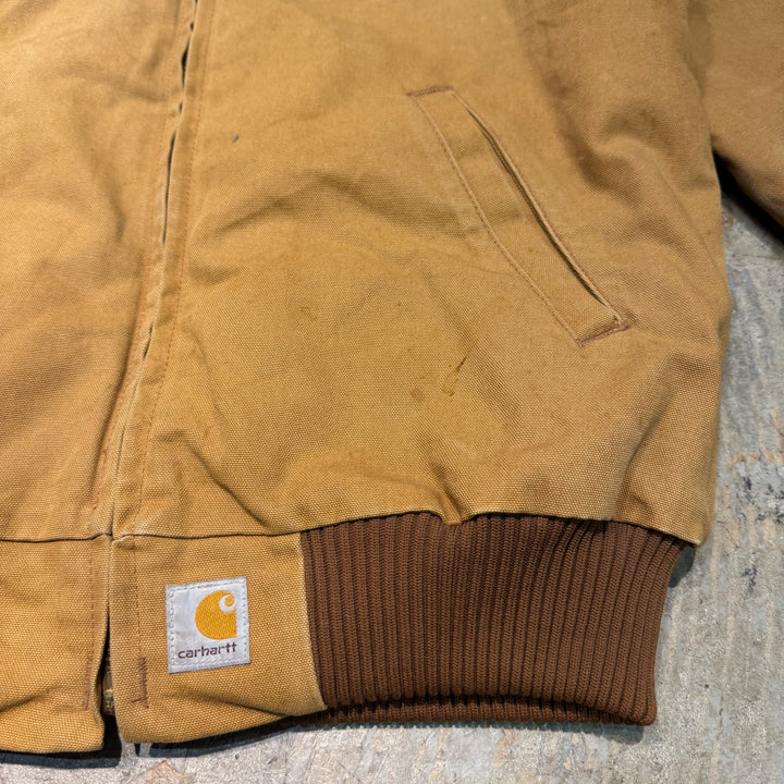 중고 의류 Carhartt/ Santa Fe 재킷/ 오리 직물/ 퀼트 라이닝/ 코듀로이 칼라/ 크기에 해당