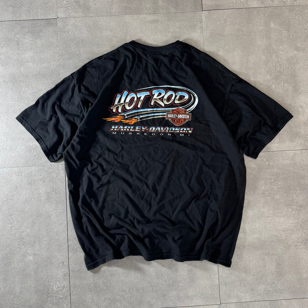 古着 USA製 Harley-Davidson ハーレーダビッドソン プリントTシャツ サイズ2XL