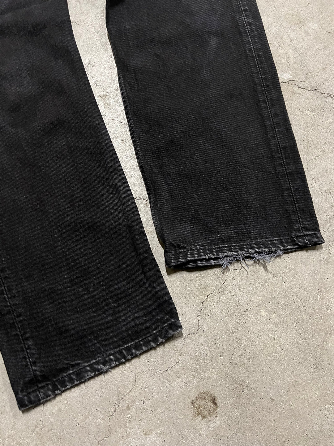 #MA15 古着 99's Levi's/リーバイス/Black Denim Pants/ブラックデニムパンツ/501/MADE IN U.S.A/実寸34×30