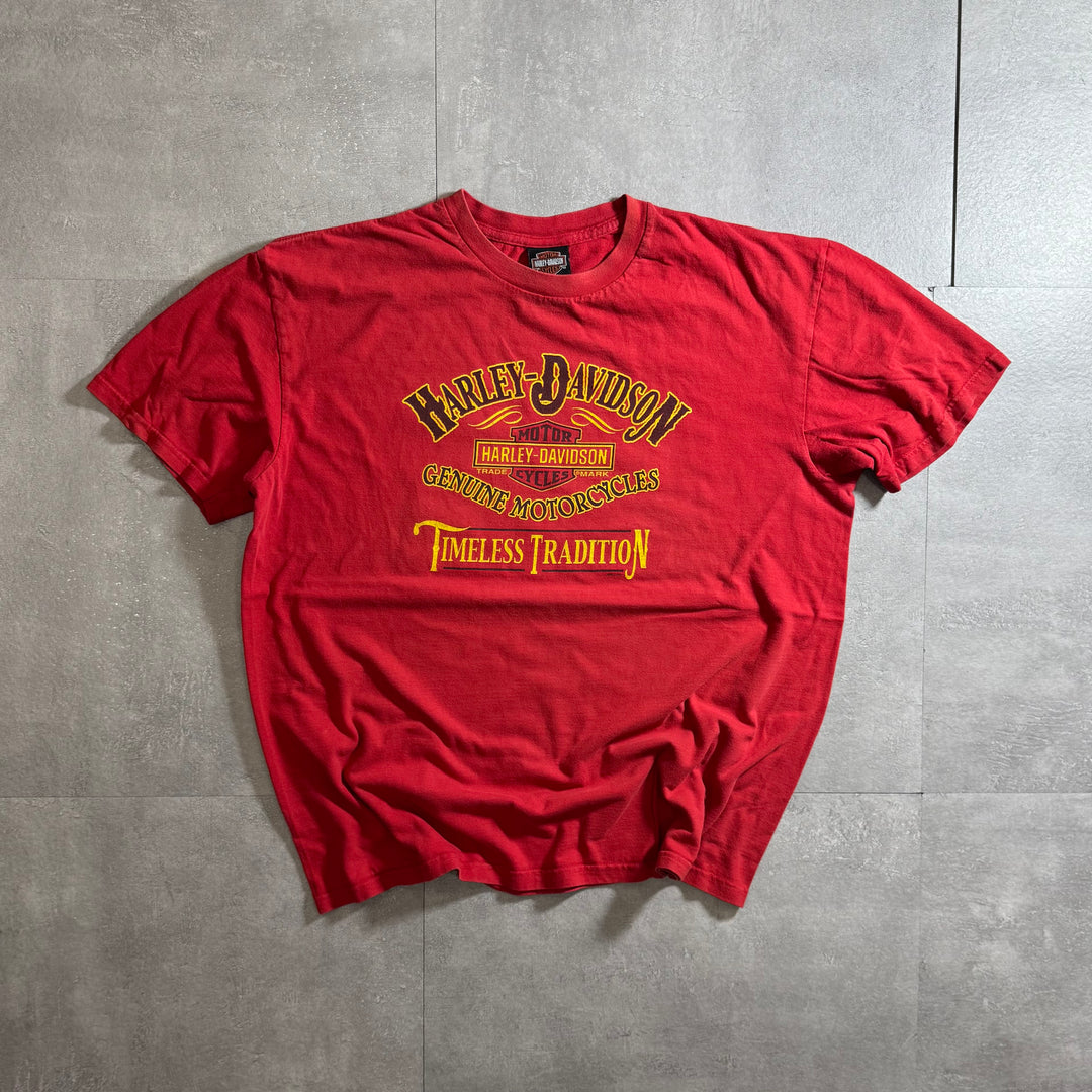 古着 Harley-Davidson ハーレーダビッドソン プリントTシャツ アメカジ サイズXL相当