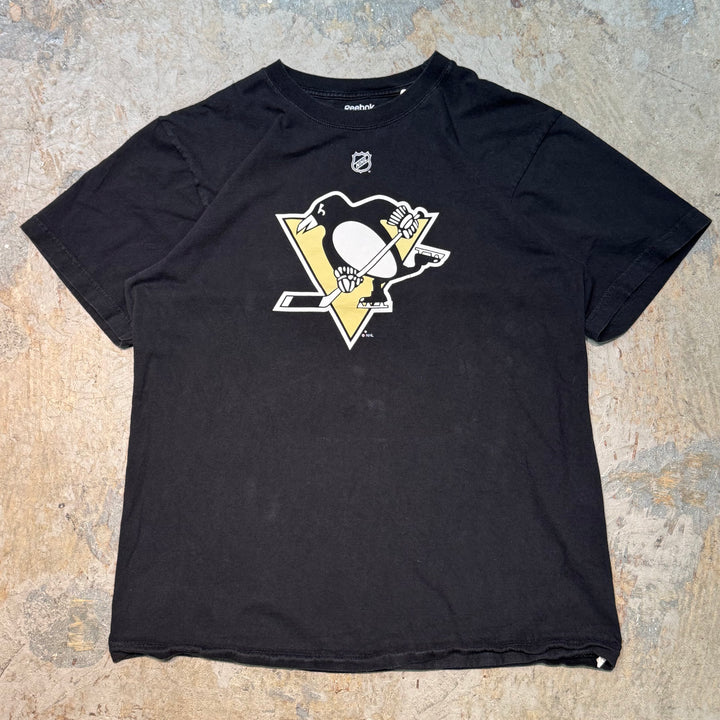 빈티지 Reebok/NHL/피츠버그 펭귄/프린트 티셔츠/크기 l