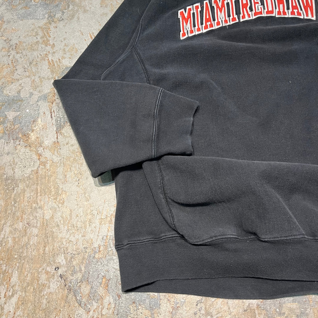 #3931 古着 STEVE&BARRY'S/Crew neck sweat/クルーネックスウェット/MIAMIREDHAWKS/サイズXL