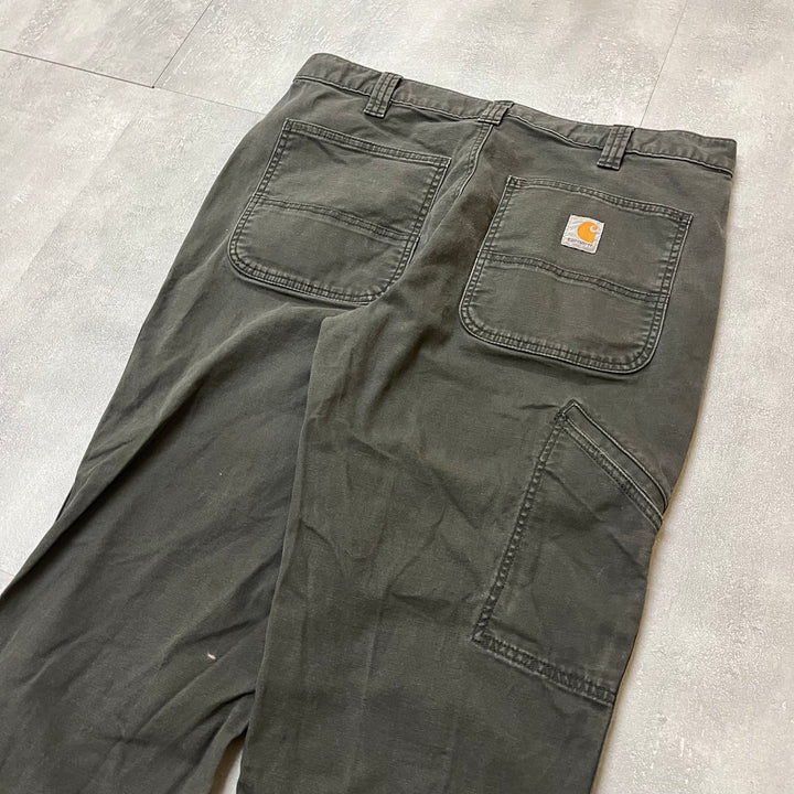 #1708 Vintage Carhartt Duck Work Pants / RELAXED FIT / Size 34×32