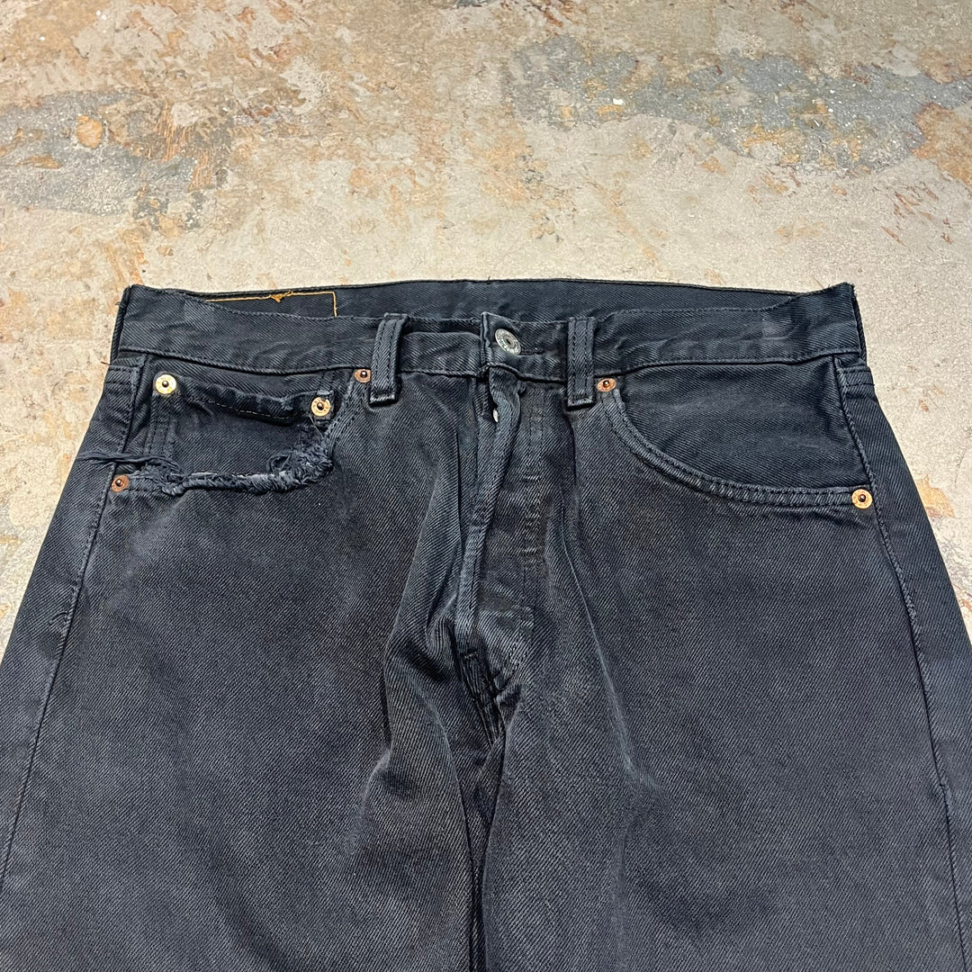 #4435 古着 Levi's/リーバイス/Black Denim Pants/ブラックデニムパンツ/501/MADE IN TURKY/サイズ31×30