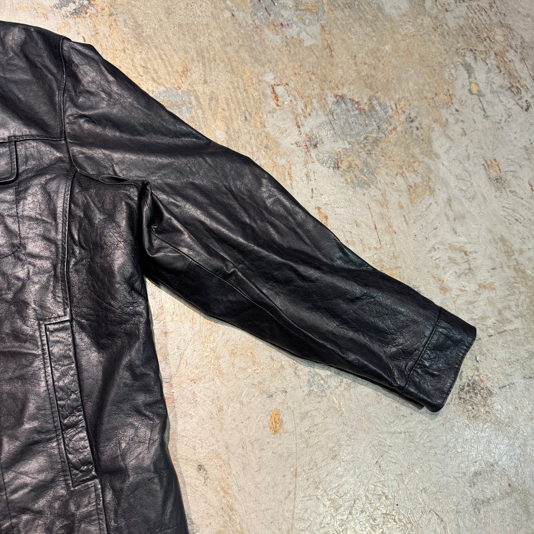 古着 ST JOHN'S BAY/セントジョンズベイ/本革ジップアップレザージャケット /サイズL