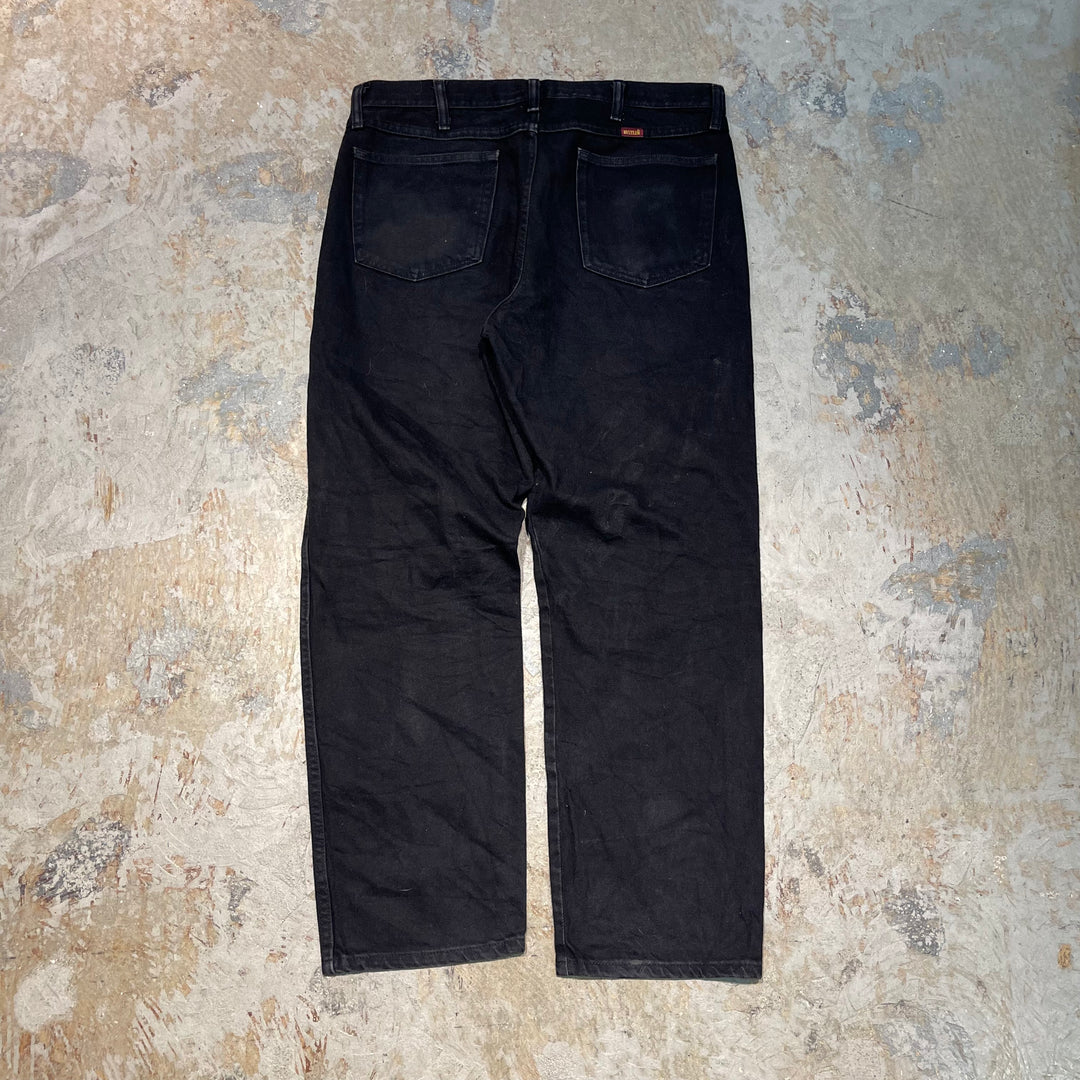 #4269 古着 RUSTLER/ラスラー/Black Denim Pants/ブラックデニムパンツ/サイズ36×30