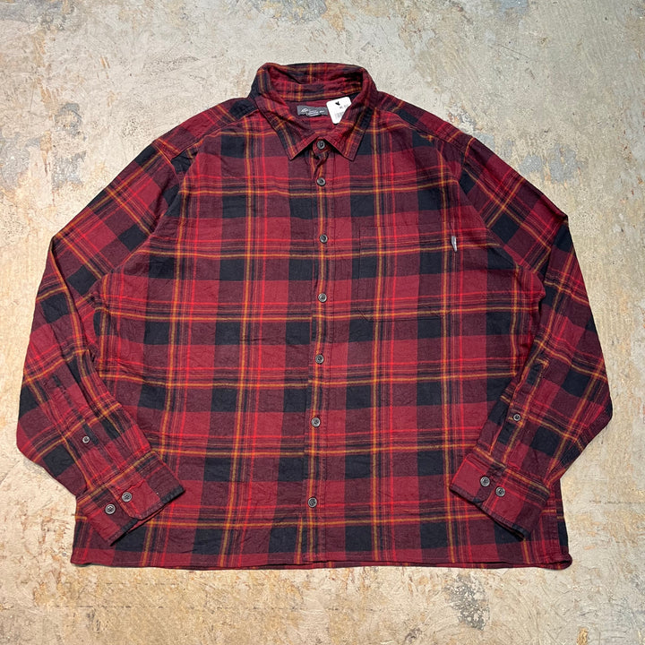 古着 Eddie Bauer/ エディー･バウアー/ コットンネルシャツ/ チェック柄/ リメイク/ サイズXXL