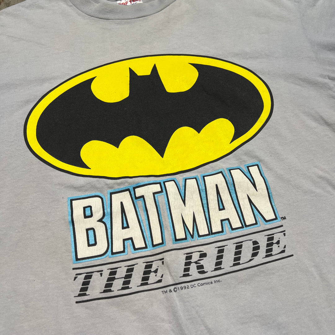 古着 USA製 92's BATMAN/バットマン / THE RIDE / ヴィンテージ シングルステッチ ムービーTシャツ/サイズXXL