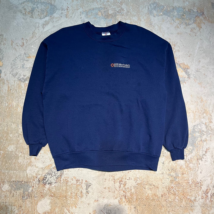 #1883 古着/JERZEES/ジャージーズ/Crewneck sweat/クルーネックスウェット/企業ロゴ/MADE IN U.S.Aサイズ2XL